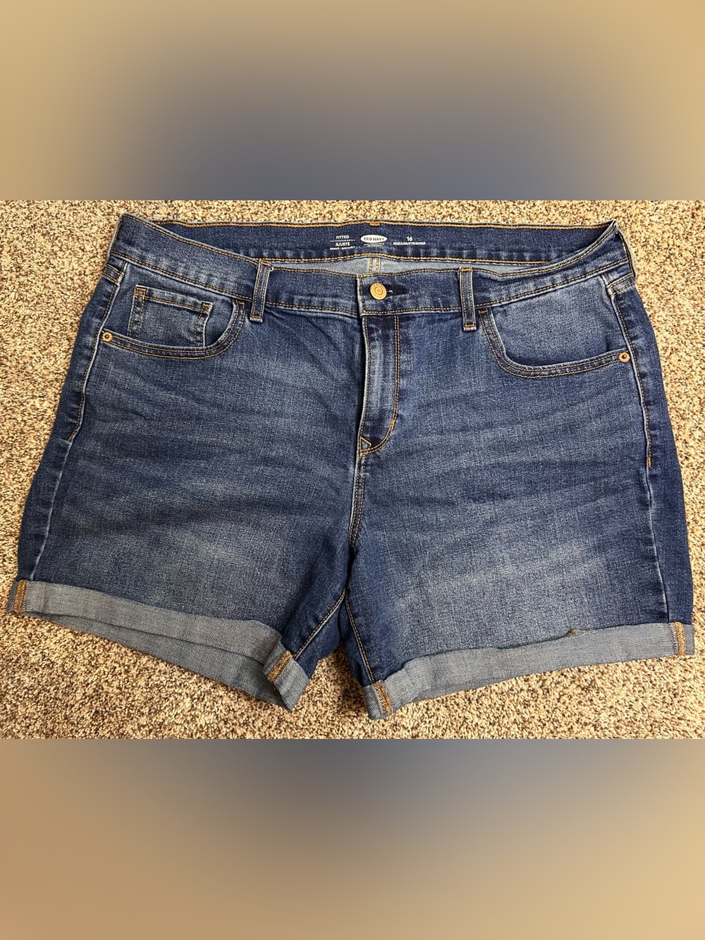 Old Navy Blue Rolled-Hem Denim Shorts
